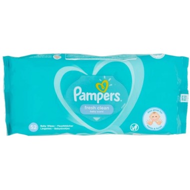 Pampers TOPAM123B Fresh & Clean Pack of 52 Baby Wipes